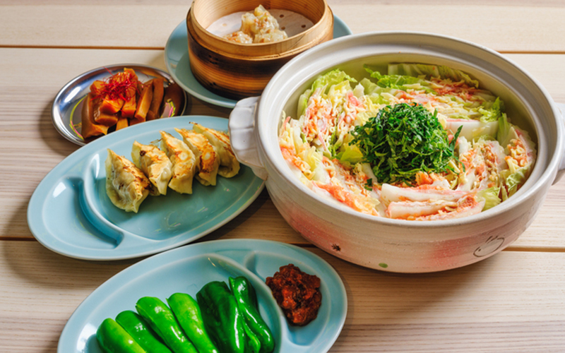 栃木もち豚 餃子と鍋のフルコース